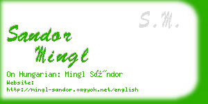 sandor mingl business card